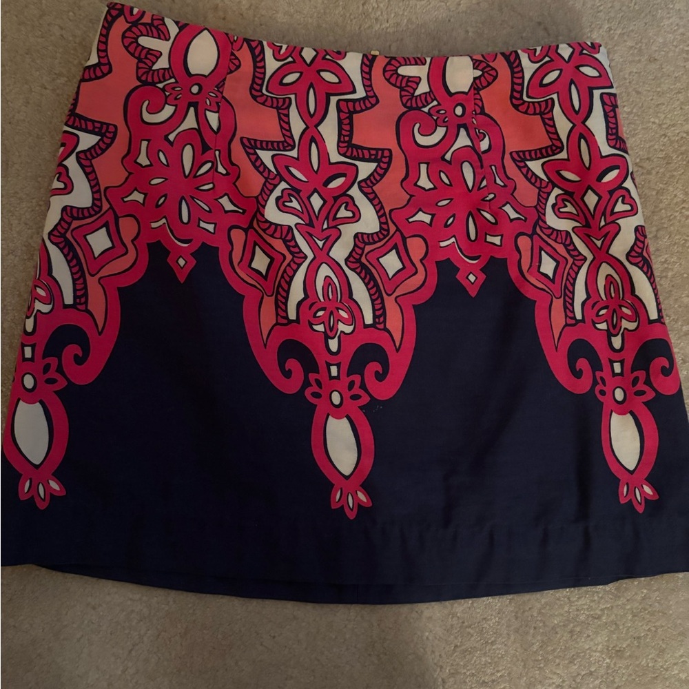 vintage Lilly Pulitzer fully lined cotton aline skirt size 0
